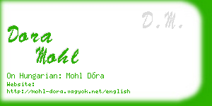 dora mohl business card